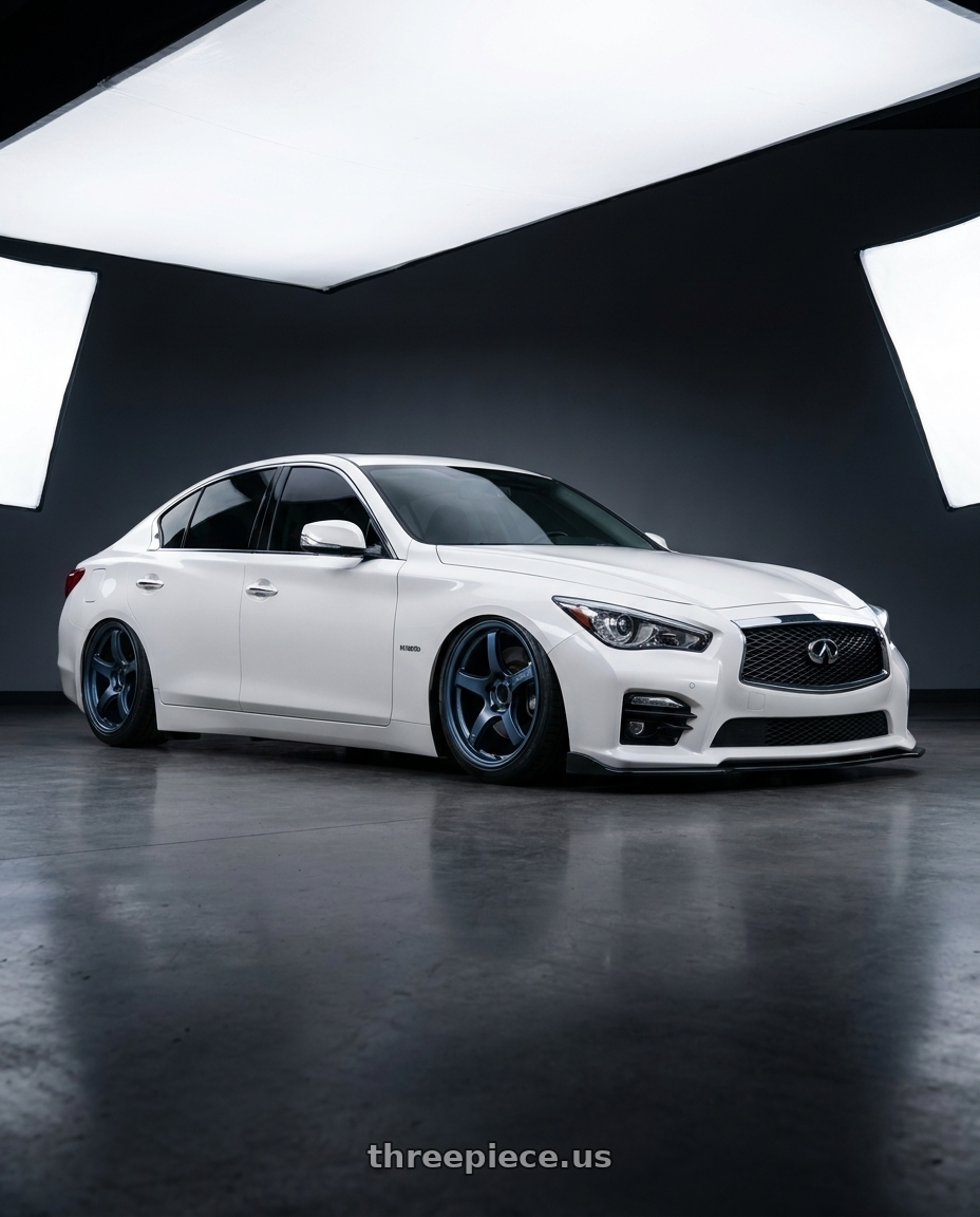 2020 Infiniti Q50 with Gram Lights 57CR 5x114.3 19x9.5+35 Gunblue II wheels