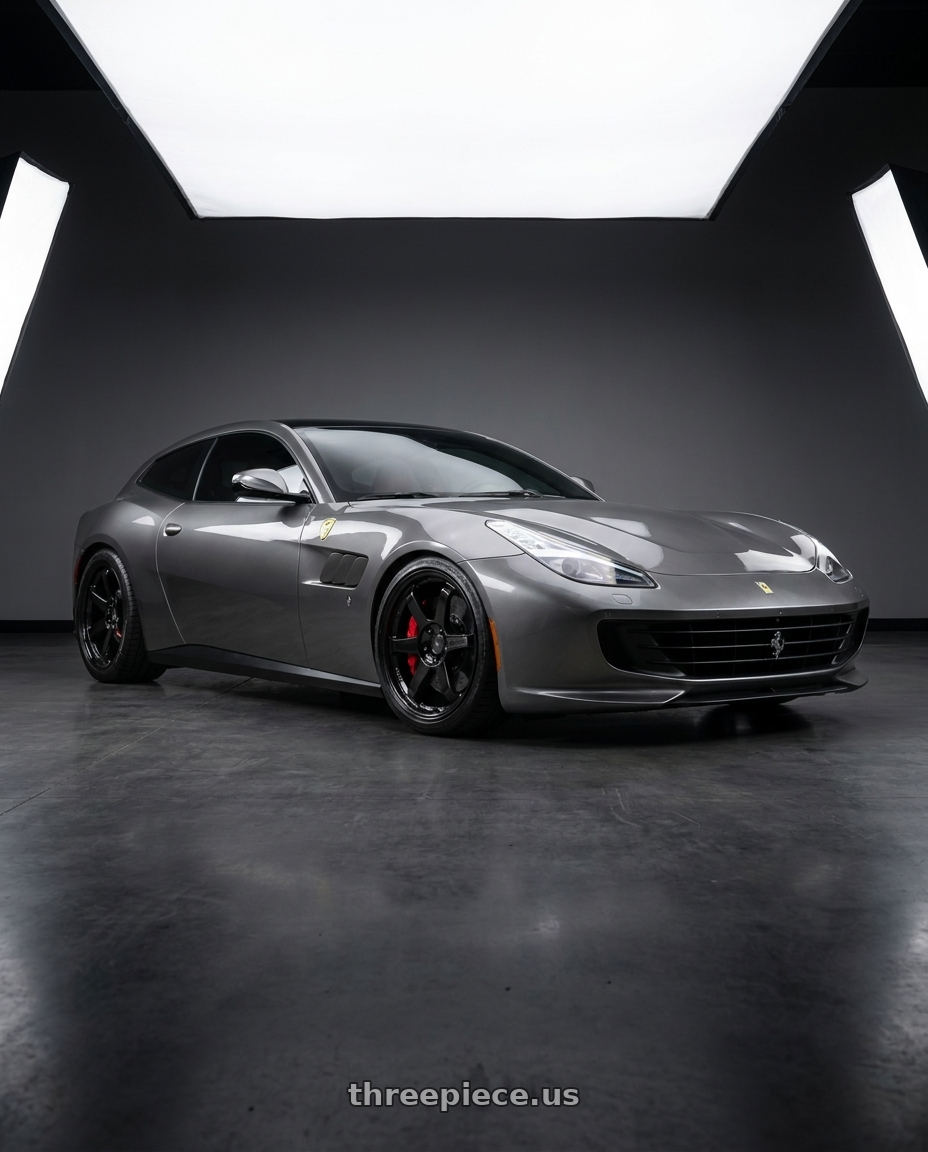 2020 ferrari gtc 4 lusso with Volk Racing TE37SL 5x114.3 19x10.5+12 Pressed Double Black wheels