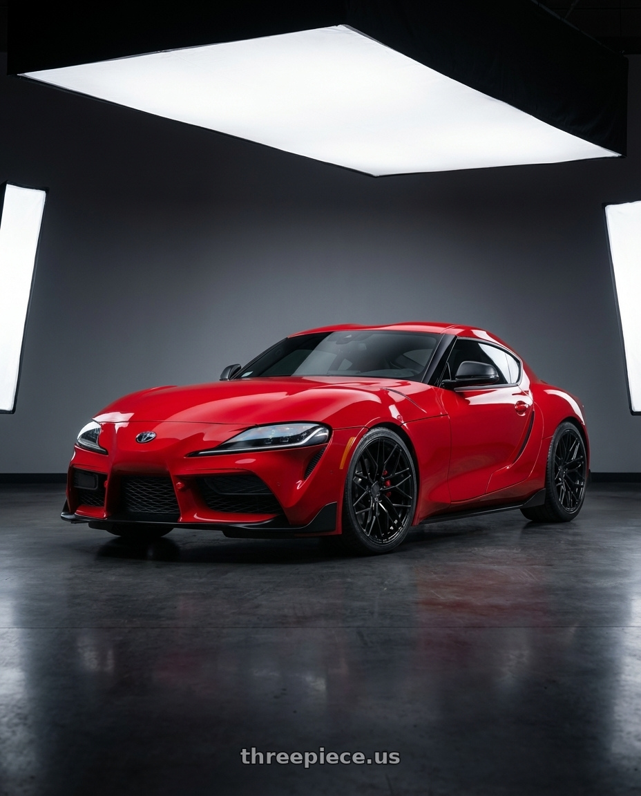 2023 Toyota GR Supra with Avant Garde Wheels M520R 5X112 19x8.5 +35 Gloss Black wheels