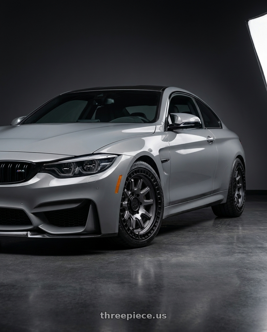 2018 bmw m4c with Black Rhino CALICO 5X127 17X8.5 +34 MATTE GUNMETAL W/ MATTE BLACK LIP wheels