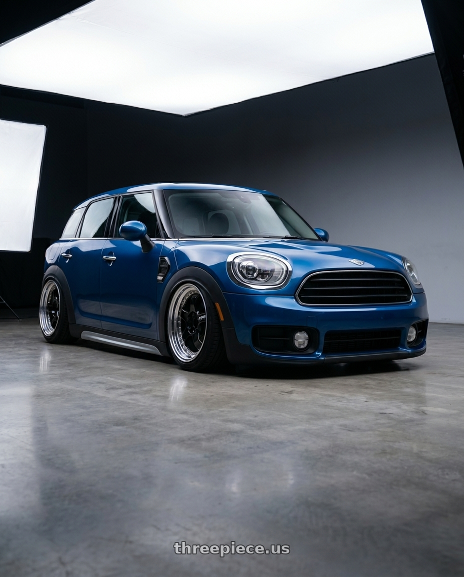 2018 Mini countryman with Work Meister S1 3P 5x100 18x9+48 A Disk Black wheels
