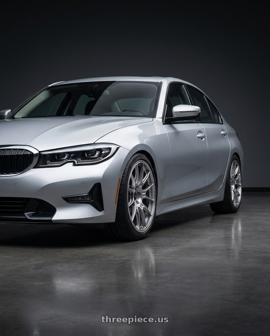 2023 BMW 3 Series G20 with Enkei GTC02 5x112 18x8+45 Hyper Silver wheels
