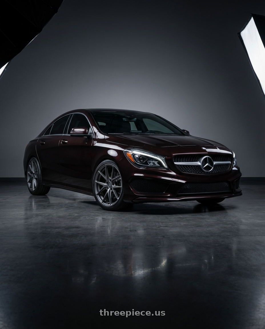 2018 Mercedes-Benz CLA C117 with Niche 1PC M116 MISANO 5X112 19X9.5 +35 MATTE GUN METAL wheels