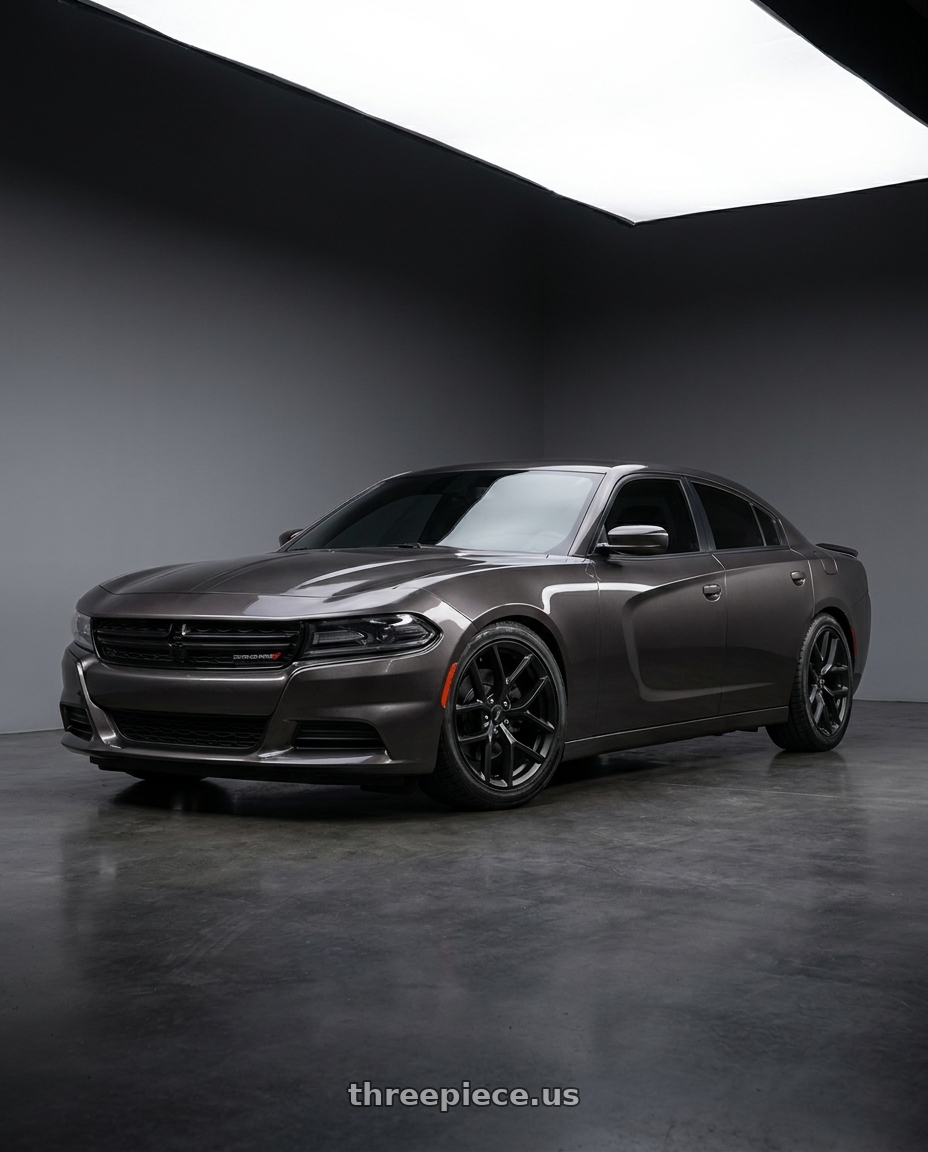 2021 Dodge Charger SXT with MRR M392 5x115 20x9.5  +12 Matte Black fit Charger Challenger wheels