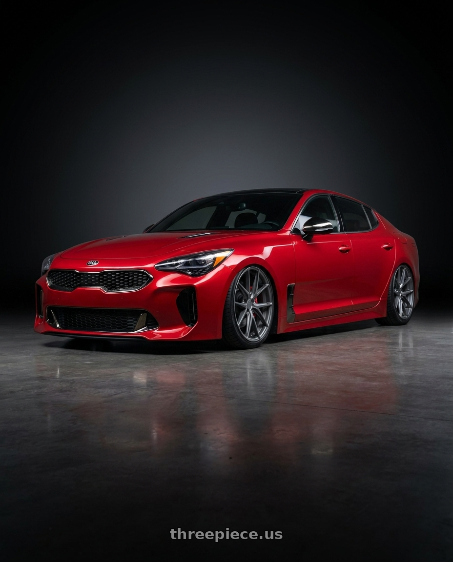 2022 Kia Stinger GT with Niche 1PC M116 MISANO 5X114.3 19X9.5 +35 MATTE GUN METAL wheels