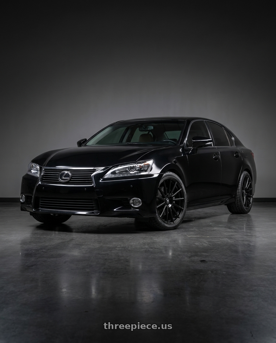 2014 lexus gs 350 with TOUREN TR92 3292 5x114.3 20x9 +35 GLOSS BLACK wheels