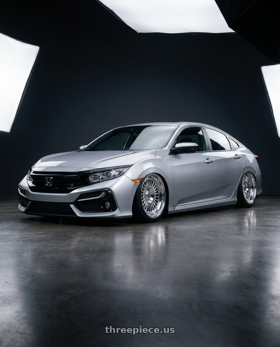 2020 honda civic with Center Line ST07 5X127/5X139.7 18x11 -44 Polished wheels