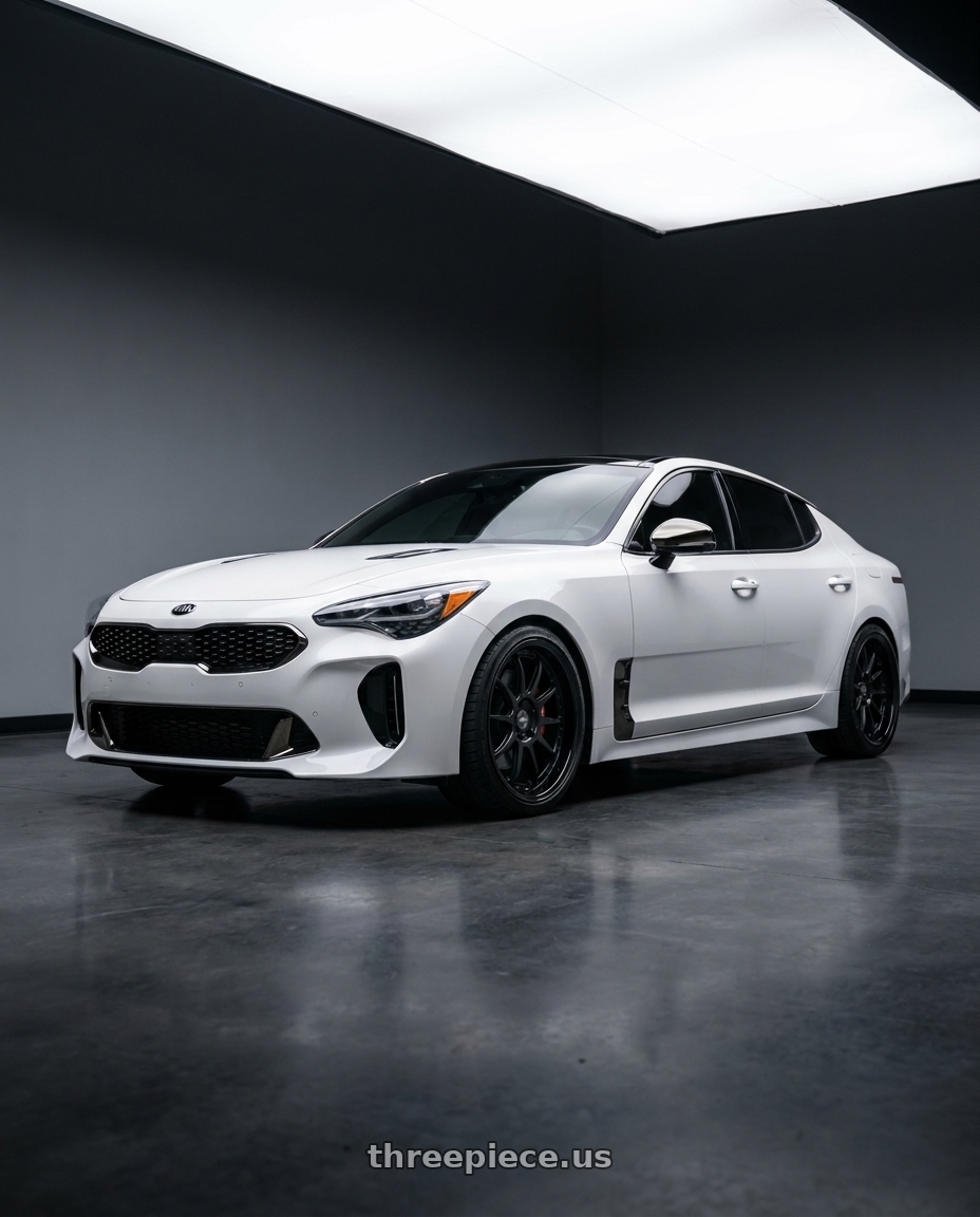 2019 Kia Stinger GT2 with ESR Wheels CS12 5x114.3 18x8.5 +35 Matte Black wheels