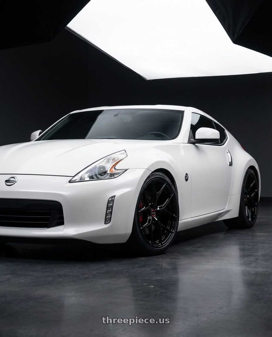 2019 Nissan 370Z with Vossen HF-5 19x8.5 / 5x114.3 / ET32 / Flat Face / 73.1 - Gloss Black Wheel - HF5-9N60 wheels