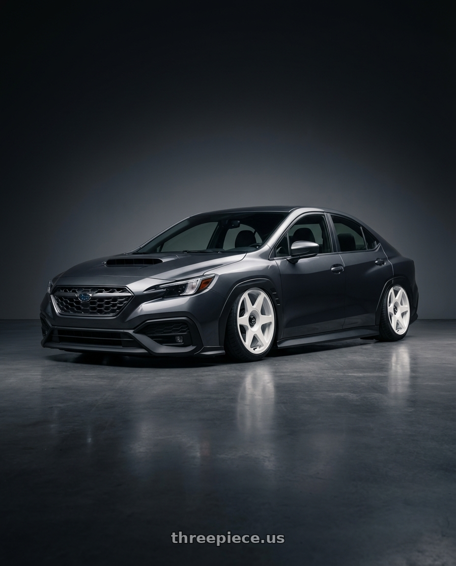 2024 Subaru wrx  with fifteen52 TARMAC EVO 5x114.3 / 5x120 19x8.5 +35 RALLY WHITE (GLOSS WHITE) wheels