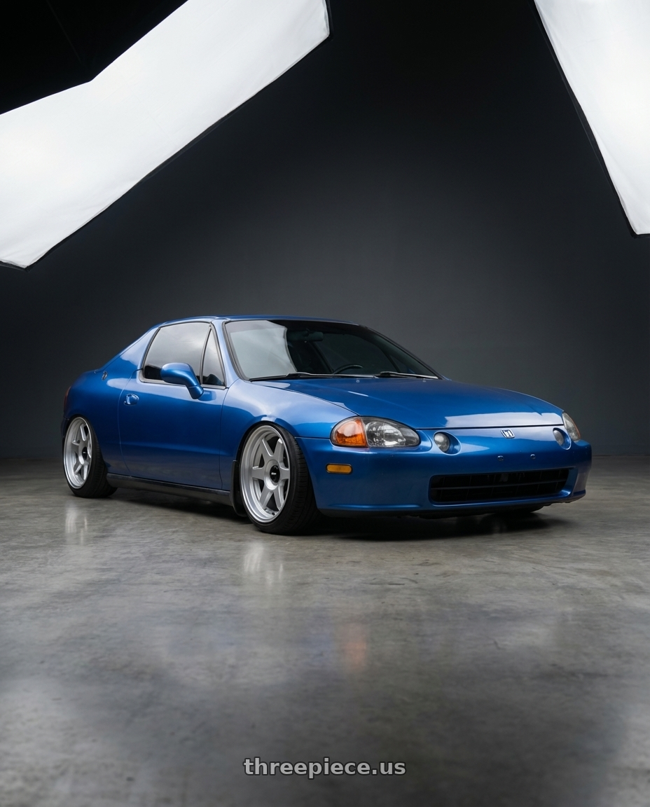 del sol so 1998 with Rotiform 1PC R114 SIX 5X100/5X112 19X8.5 +45 GLOSS SILVER wheels