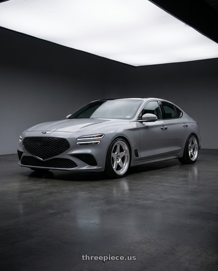 2022 Genesis G70 with ESR Wheels CR SERIES CR5 5x100 18x10.5 +22 Hyper Silver wheels