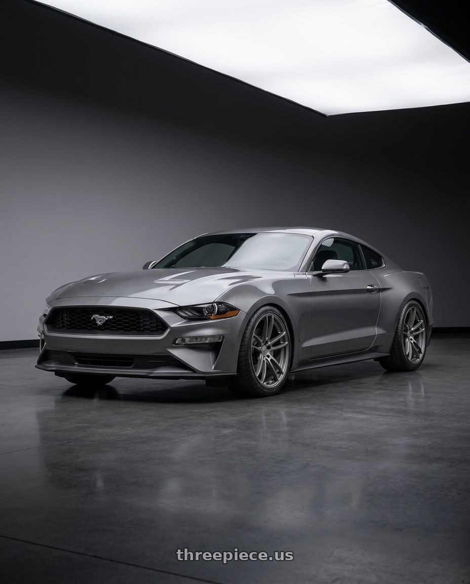 2021 Ford Mustang GT with American Racing AR941 MACH FIVE 5X114.3 20X10 +35 GRAPHITE wheels