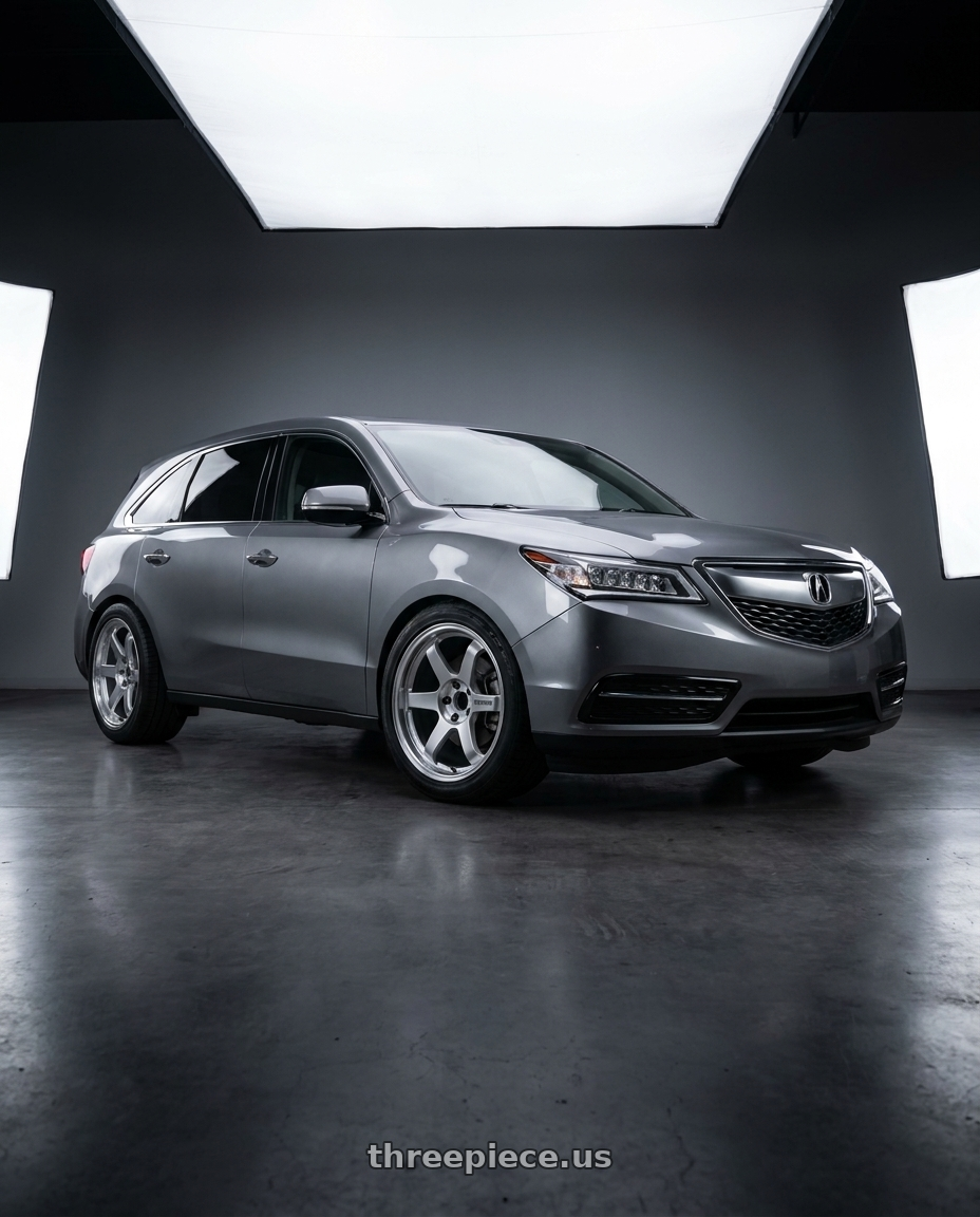 2014 Acura Mdx with Volk Racing TE37 ULTRA M-SPEC 5x114.3 19x8.5+35 Diamond Silver wheels
