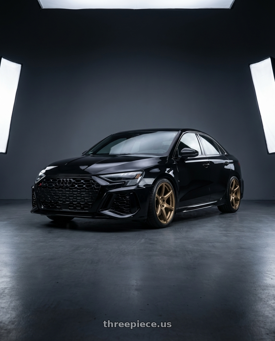 2022 Audi RS3 8Y with Kansei K11B Tandem 5X112 19x10.5 22 Bronze wheels