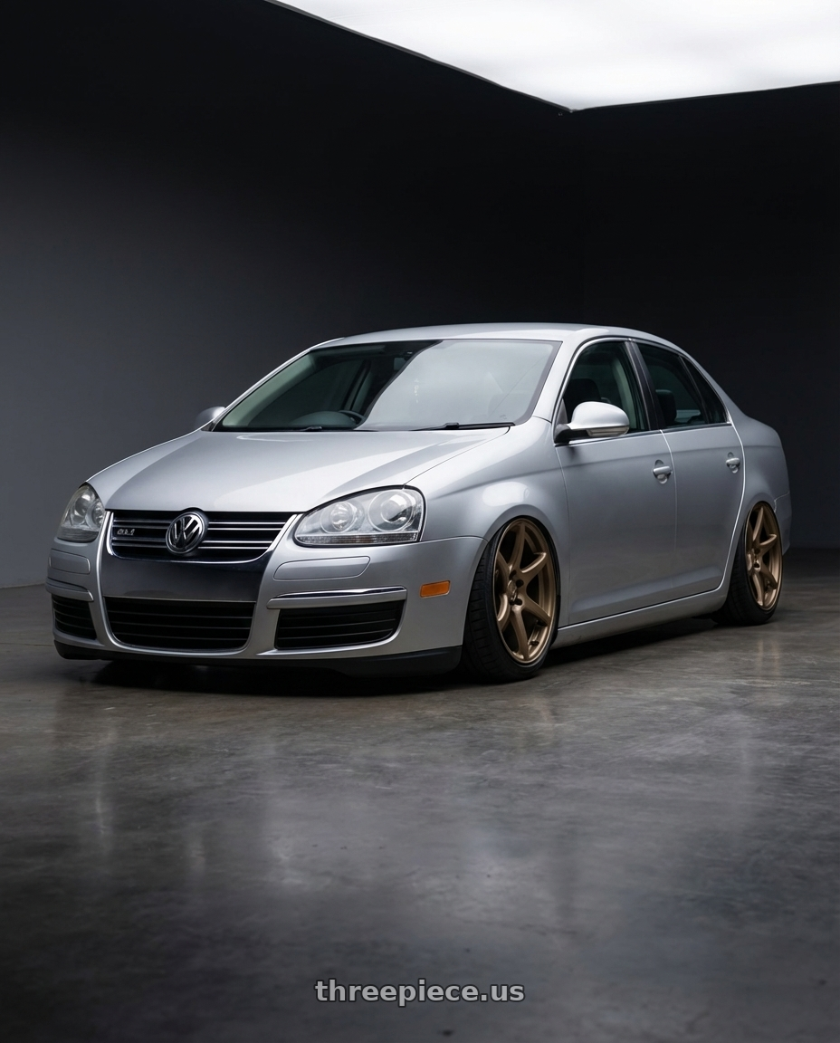 2009 Volkswagen Jetta GLI MK5 with Kansei K11B Tandem 5X112 18x8.5 35 Bronze wheels