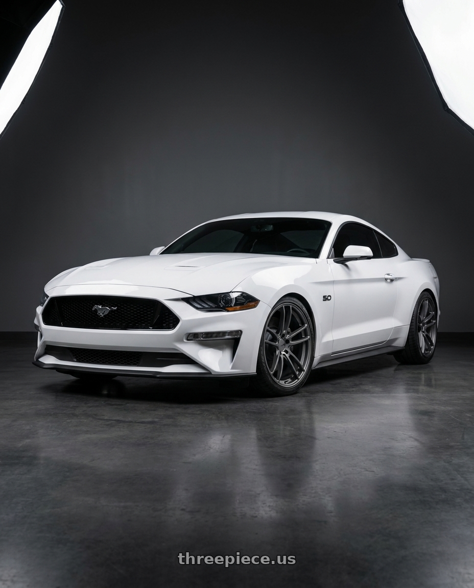 2021 Ford Mustang GT with American Racing AR941 MACH FIVE 5X114.3 19X9 +30 GRAPHITE wheels