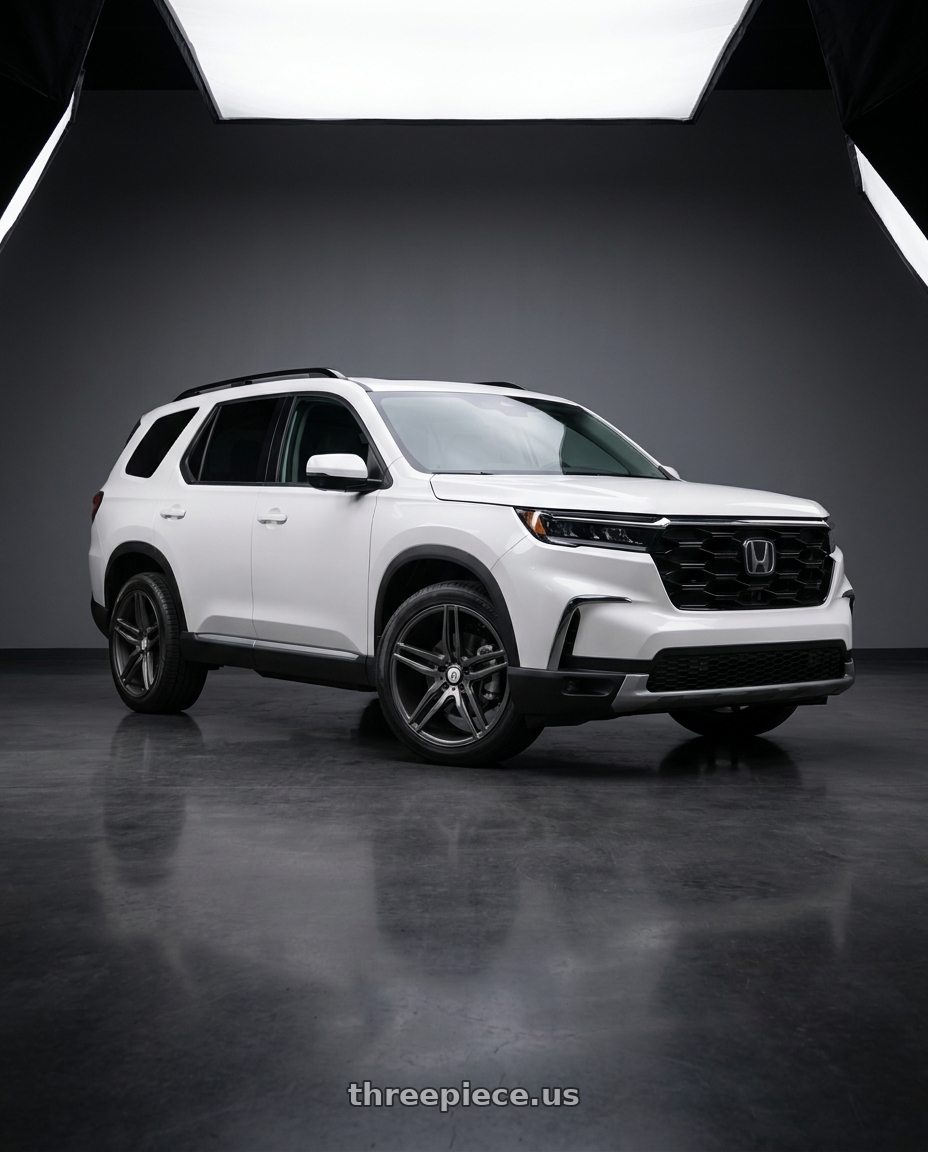 2023 Honda Pilot with Asanti Black ABL-12 ORION 5X114.3 22X9 +32 MATTE GRAPHITE wheels