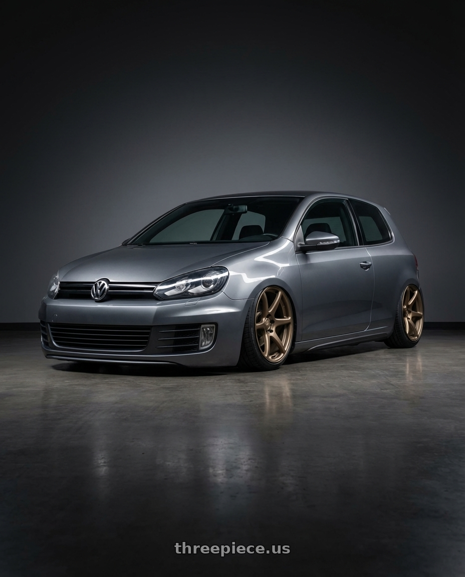 2013 Volkswagen GTI MK6 with Kansei K11B Tandem 5X112 18x8.5 35 Bronze wheels