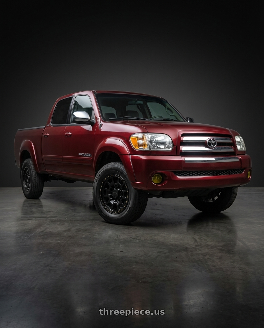 2005 Toyota tundra  with KMC KM718 SUMMIT 6X139.7 17X8.5 +18 SATIN BLACK wheels