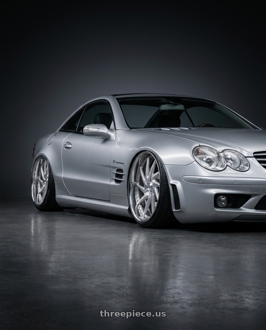 2006 Mercedes SL500 with Asanti Forged FS09 5x127 24x10 +6 Brushed wheels