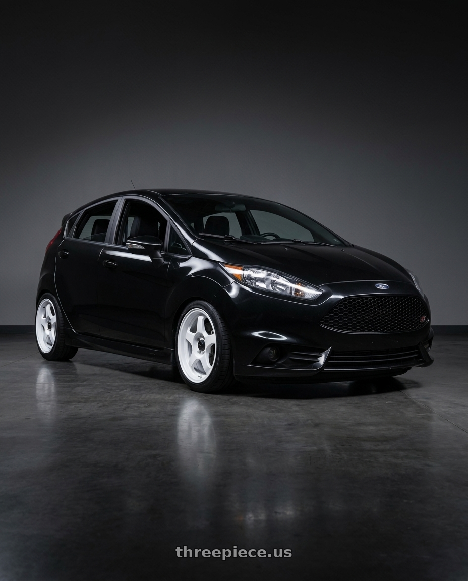 2016 ford fiesta st with Vors SP1 4x108 15x7  +35 All White wheels