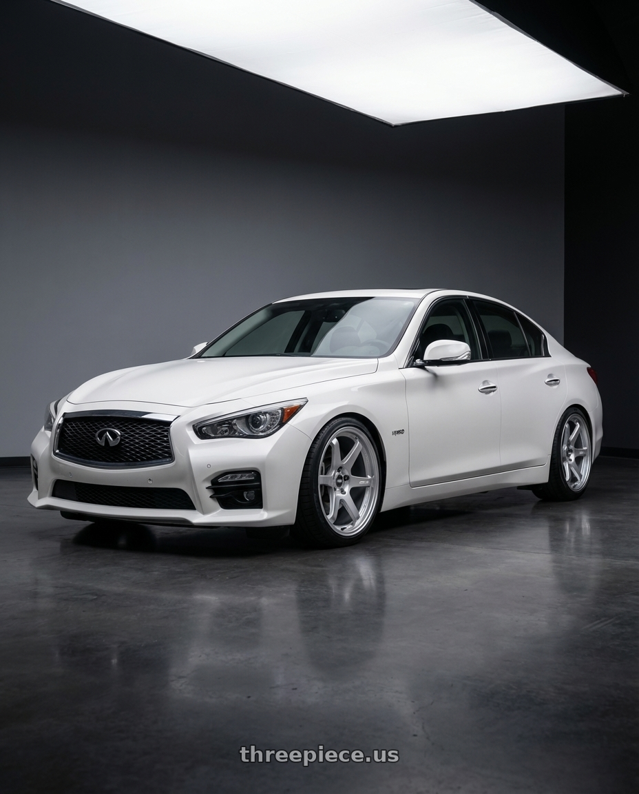 2020 Infiniti Q50 with ESR Wheels APEX SERIES AP6 5x114.3 19x9.5 +35 Hyper Silver wheels