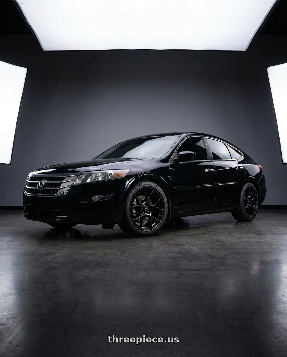 2010 Honda Crosstour with Konig Diverge 5X114.3 19x8.5+43 Gloss Black wheels