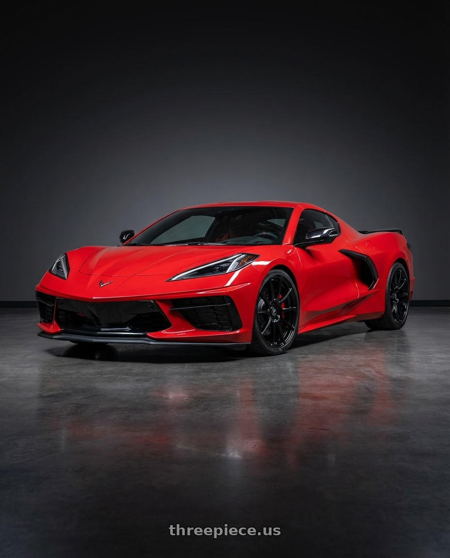 2024 Chevrolet Corvette C8 with Forgestar CF10 5x120.65 19x10 +30 Gloss Black wheels