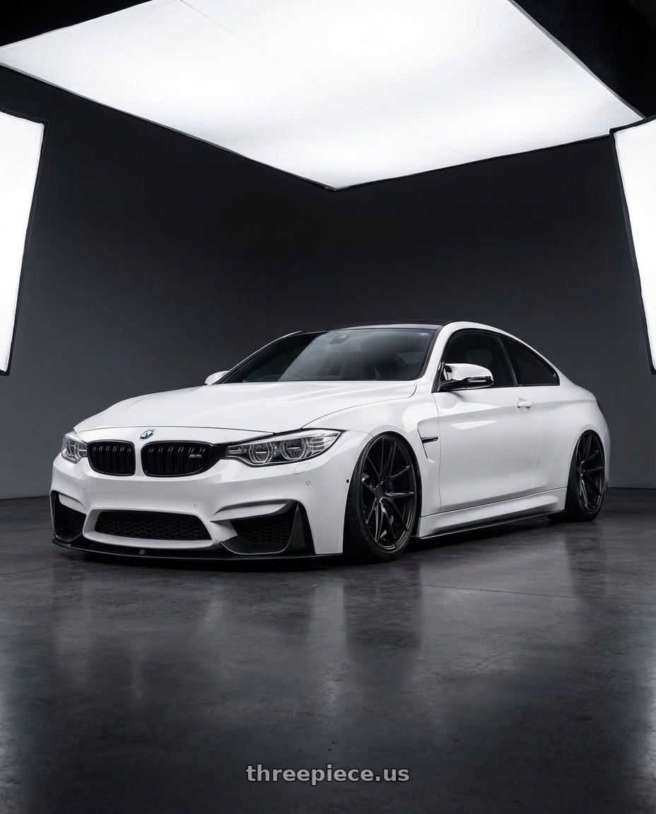 2018 BMW M4 F82 with Niche 1PC M117 MISANO 5X120 19X8.5 +35 MATTE BLACK wheels