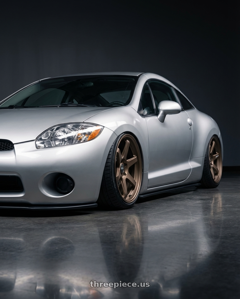 2010 Mitsubishi Eclipse with ESR Wheels APEX SERIES AP6 5x114.3 19x9.5 +22 Matte Bronze wheels