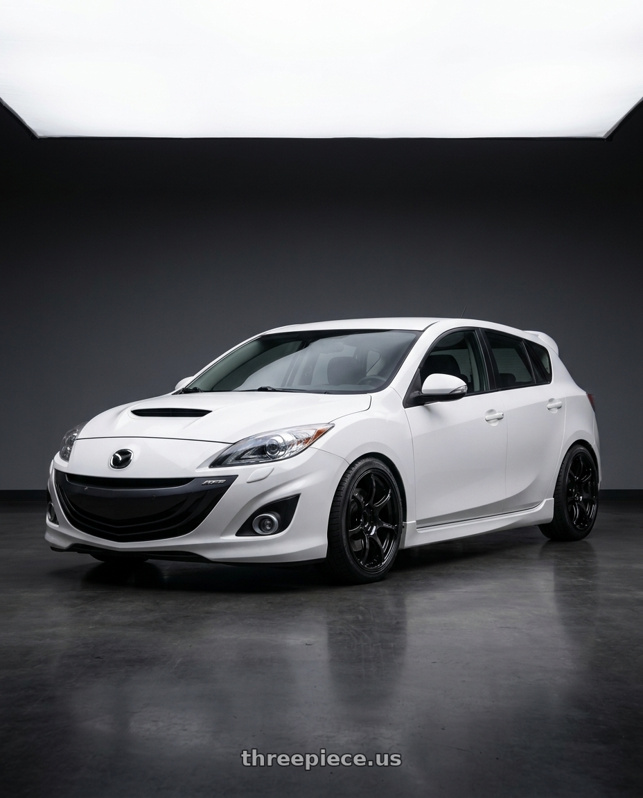 2012 Mazda Mazdaspeed3 with Advan RGIII 5x114.3 18x9.0+35 Gloss Black wheels
