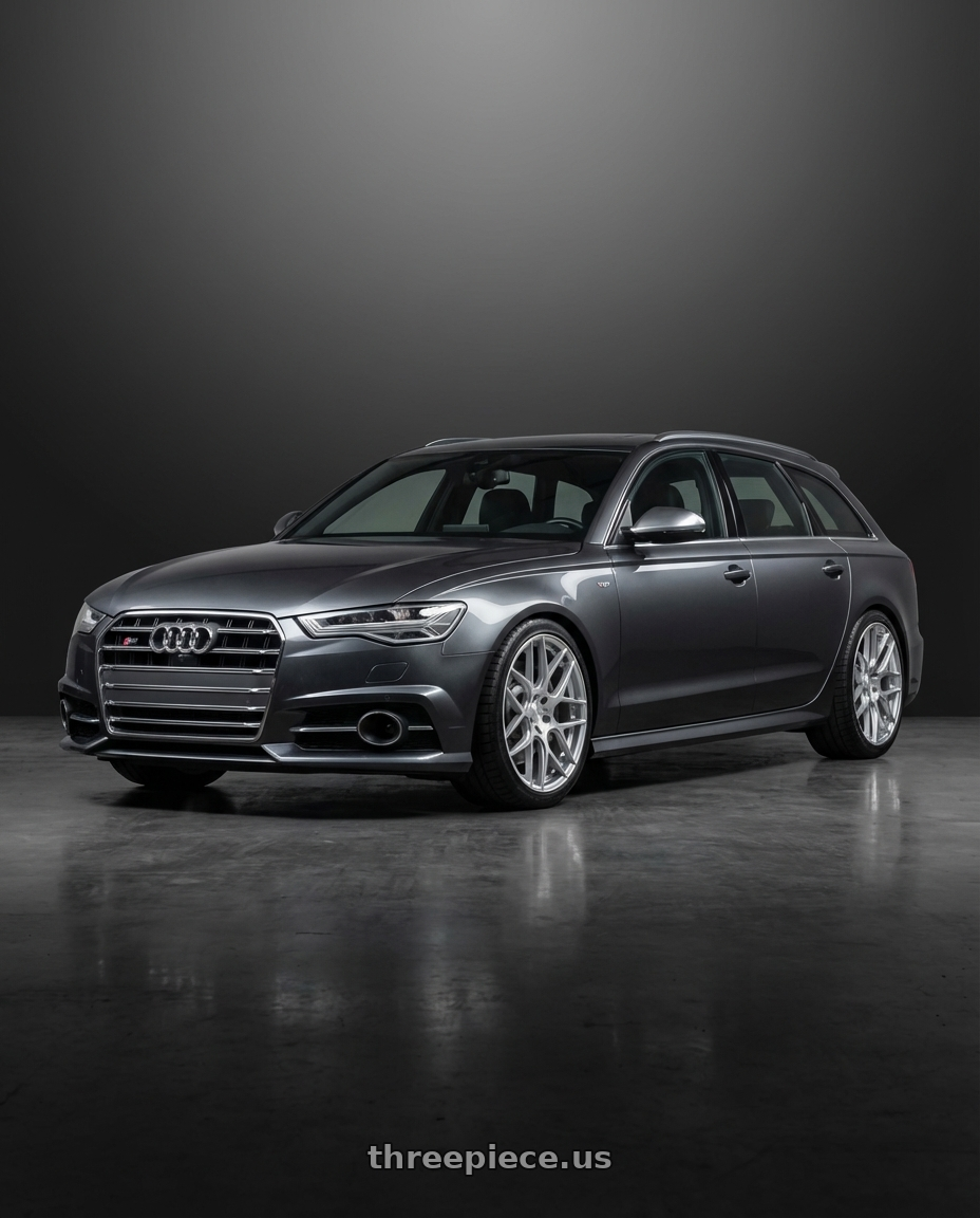 2016 Audi S6 C7 with Aodhan AFF2 5x112 20x9+30 Gloss Silver Machined Face wheels