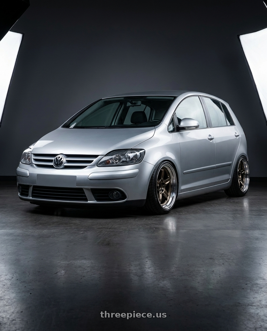 2006 Volkswagen Golf Plus with Volk Racing 21C SPEC-SR 5x114.3 18x9.5 +30 SHINING BRONZE METAL / RIM DC wheels