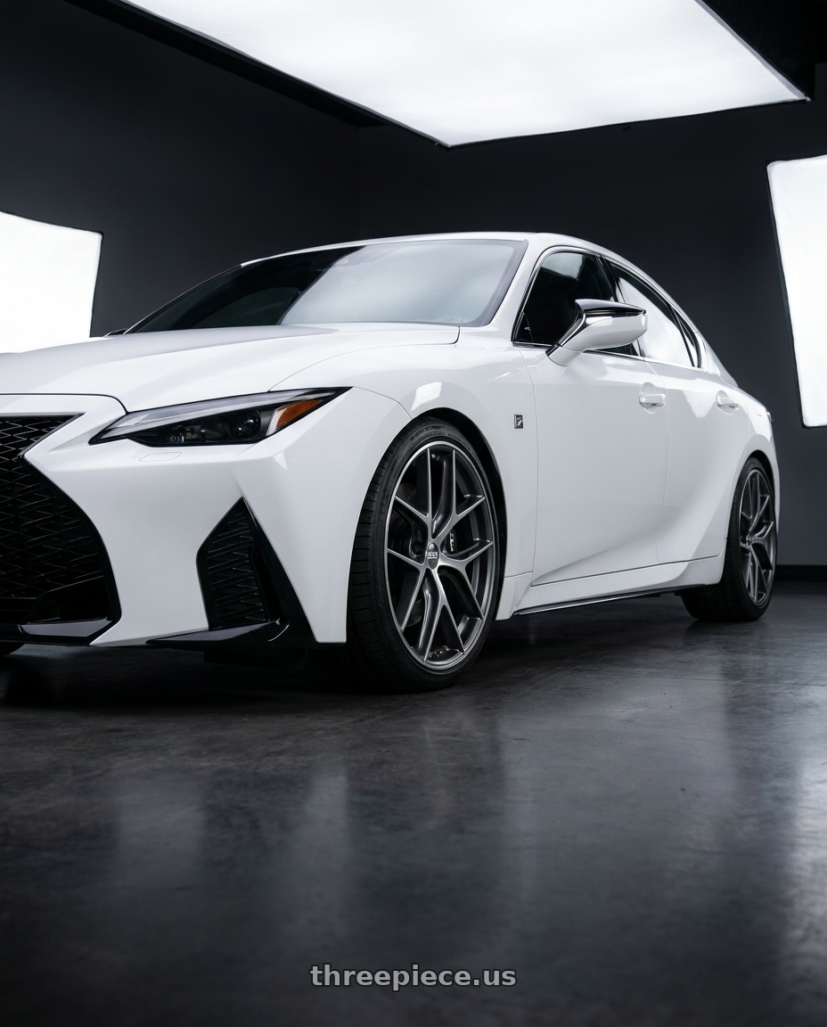 2018 Lexus IS 350 F Sport with BBS CC-R 5x114.3 19x8.5+30 Graphite w/ Diamond Cut Face wheels