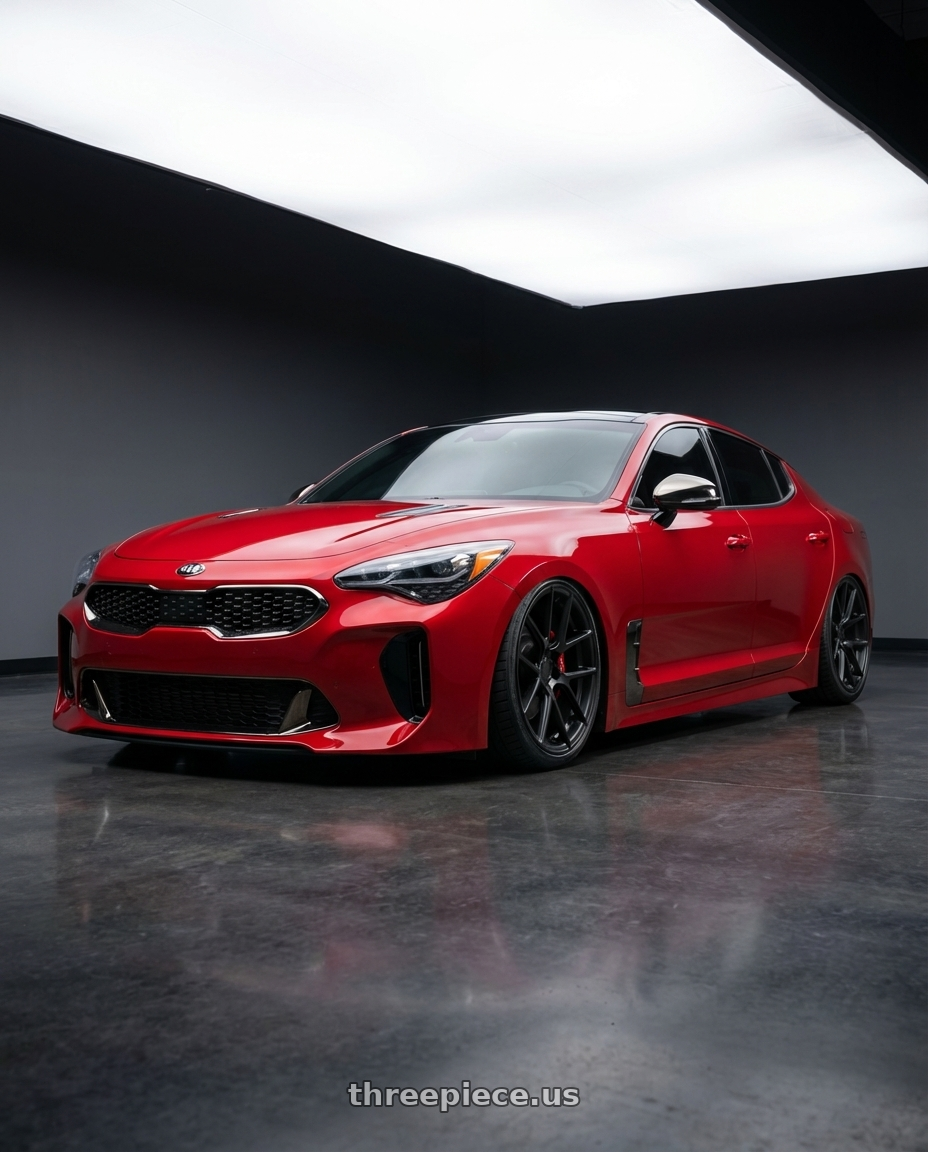 2022 Kia Stinger GT with Avant Garde Wheels M510 5X114.3 19x9.5 +40 Matte Black wheels