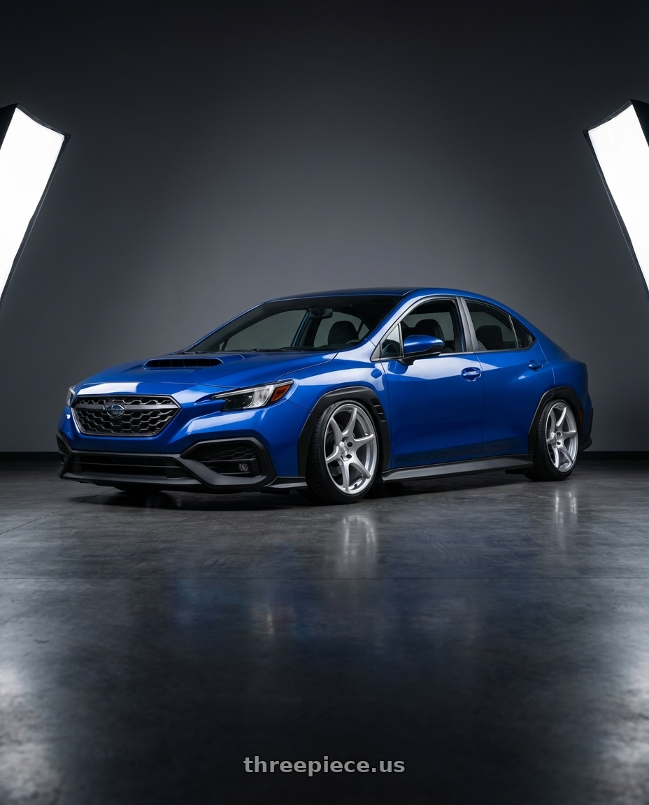 2024 Subaru WRX with Kansei K11S Tandem 5x114.3 19x9.5 22 Hyper Silver wheels