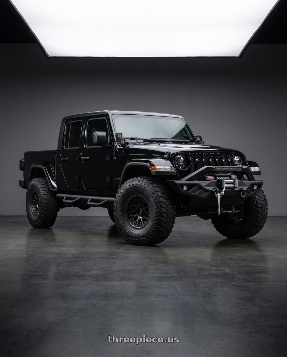 2021 Jeep Gladiator Sport with Dirty Life Mesa 9306 5x127 17x9-12 Matte Black wheels