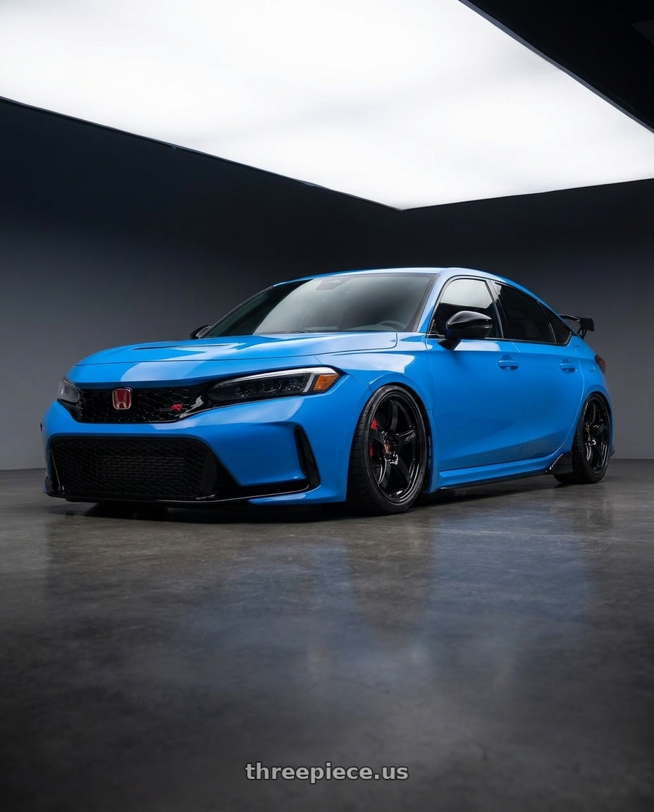 2020 Honda Civic Type R with Gram Lights 57CR 5x120 19x9.5+25 Glossy Black wheels
