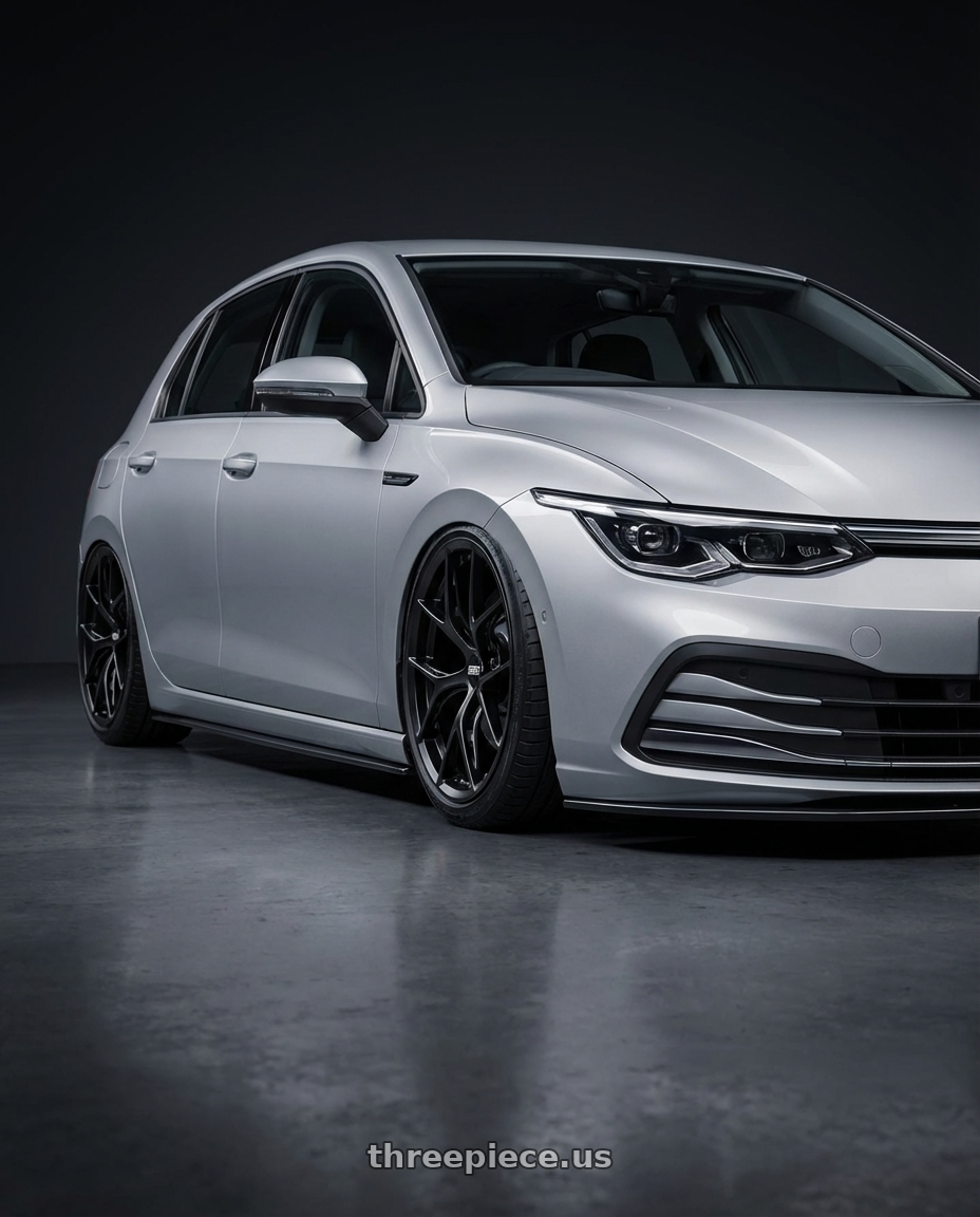 2024 Volkswagen Golf R MK8 with BBS FI-R Evo 5x112 19x9.5+15 Satin Black wheels