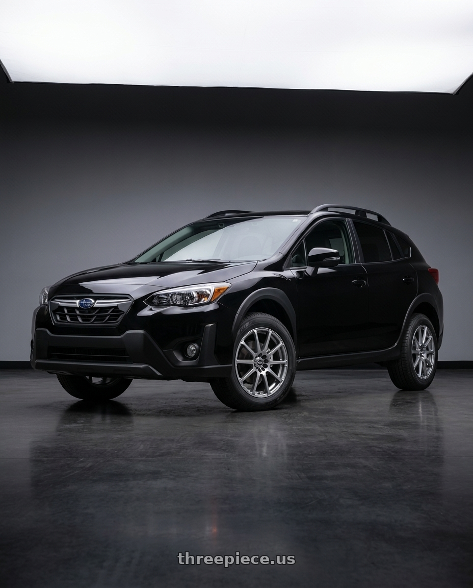 2021 Subaru Crosstrek Limited with Enkei EDR9 5x100/114.3 17x8+45 Silver wheels