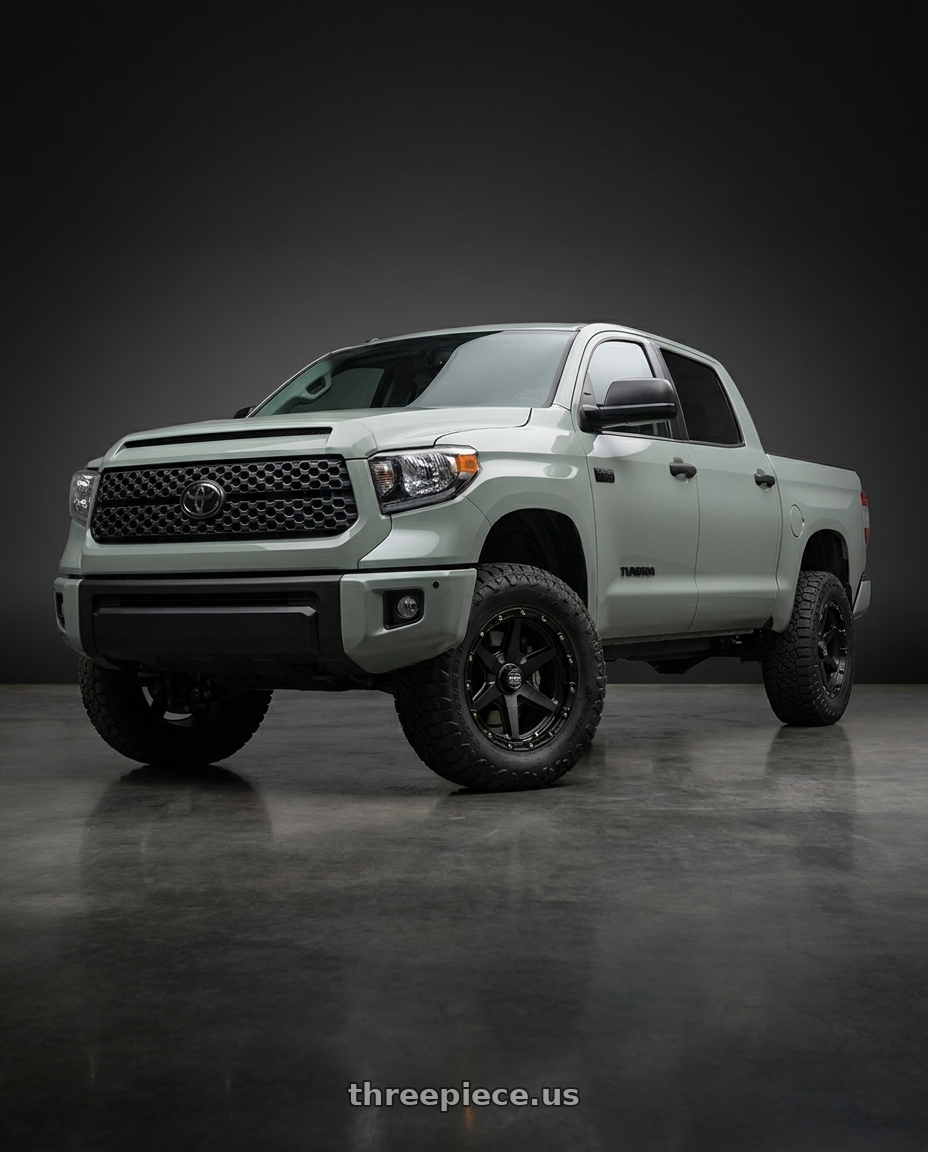 2018 Toyota Tundra with KMC KM101 TEMPO 5X150 20X9 +18 SATIN BLACK wheels