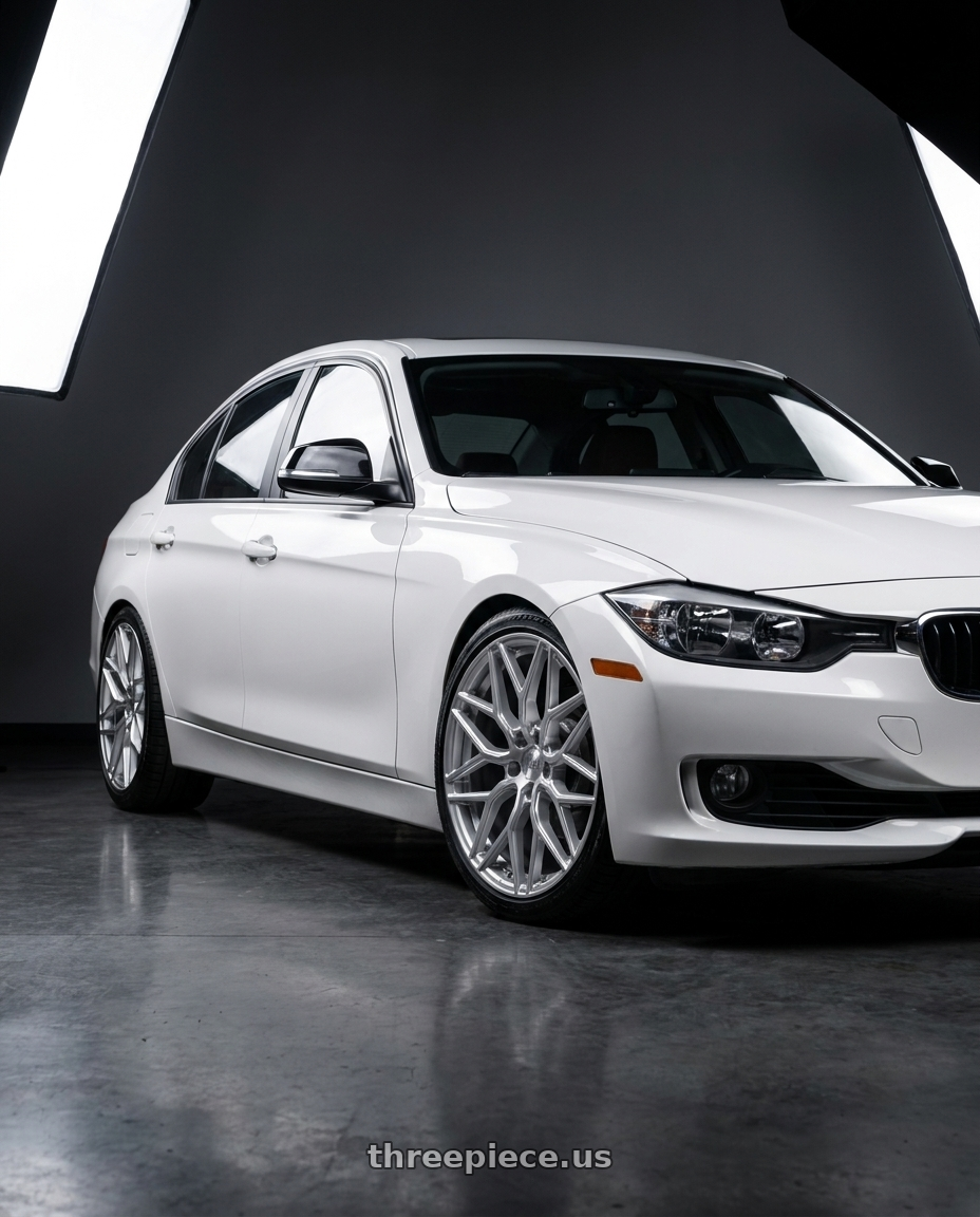2014 BMW 320i with 1AV ZX12 5x115 19x8.5 +40 Silver wheels