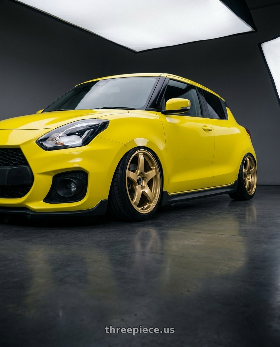 2019 Suzuki swift sport fitted with Enkei PF05 4x100 15x8+25 Gold $303.3 wheels