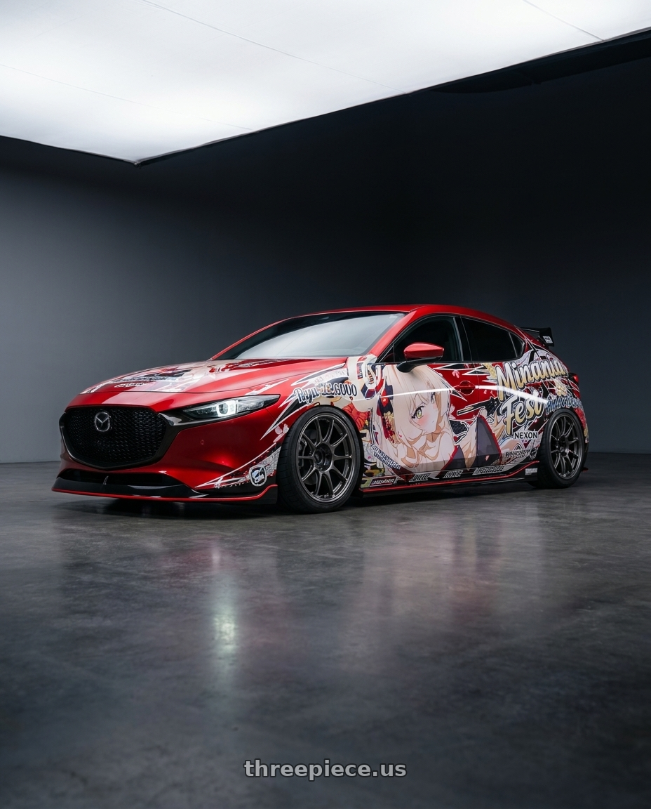 2026 mazda 3 with WedsSport TC105X 5x114.3 17x8.0+38 EJ Titan Face: F wheels