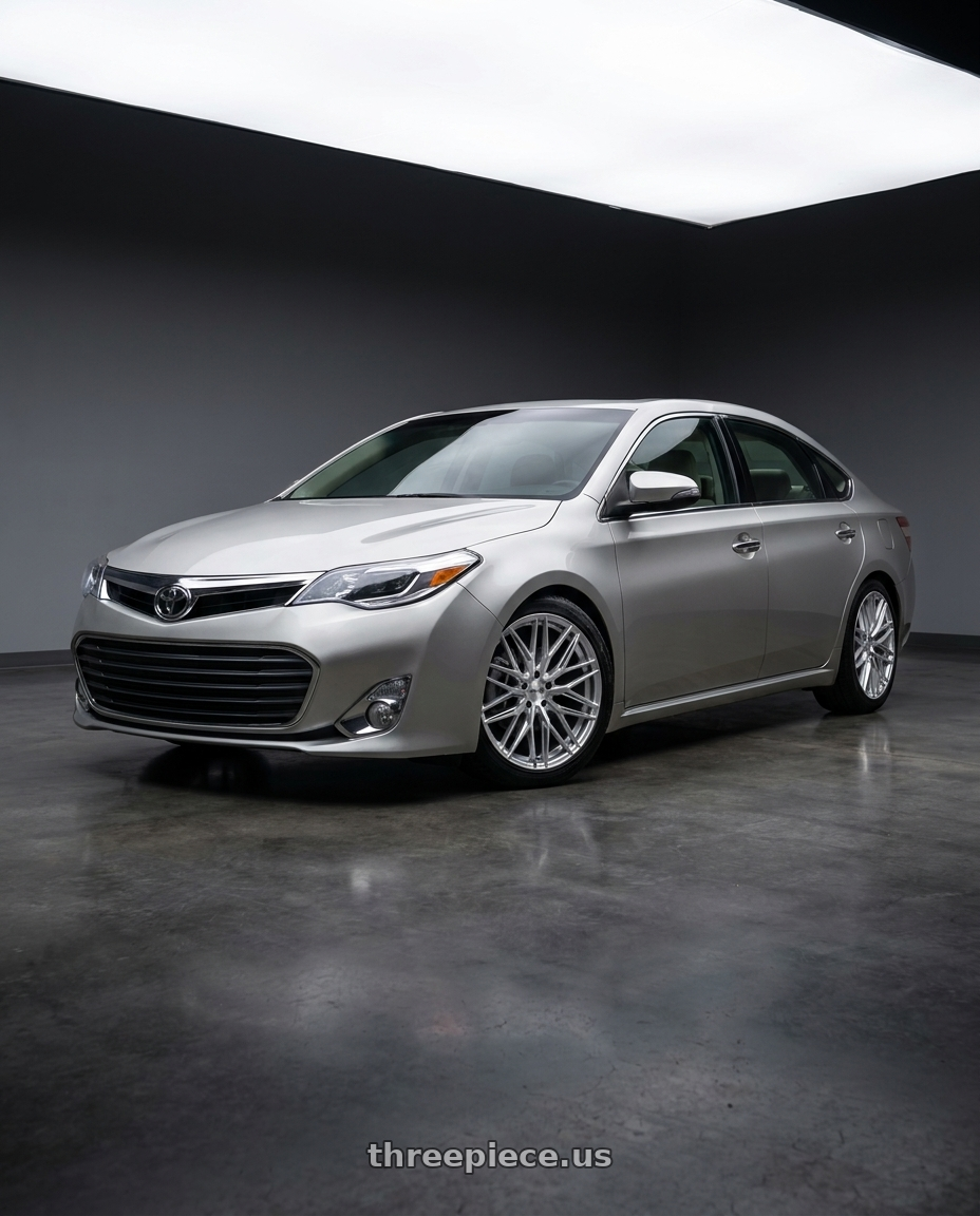 2013 toyota avalon with RTX SW20 5x114.3 18x8.5 +45 Silver With Machined Face wheels