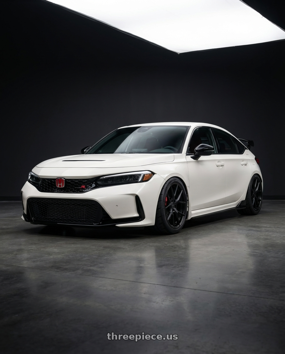 2023 civic type R with Rotiform 1PC R139 KPS 5X114.3 18X9.5 +35 MATTE BLACK wheels