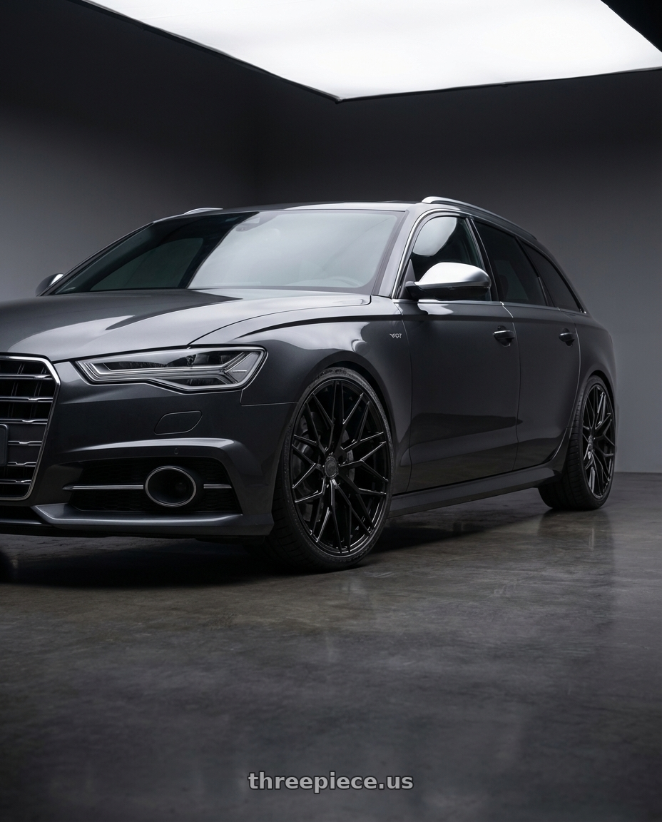 2016 Audi S6 C7 with Avant Garde Wheels M520R 5X112 20x9 +32 Gloss Black wheels