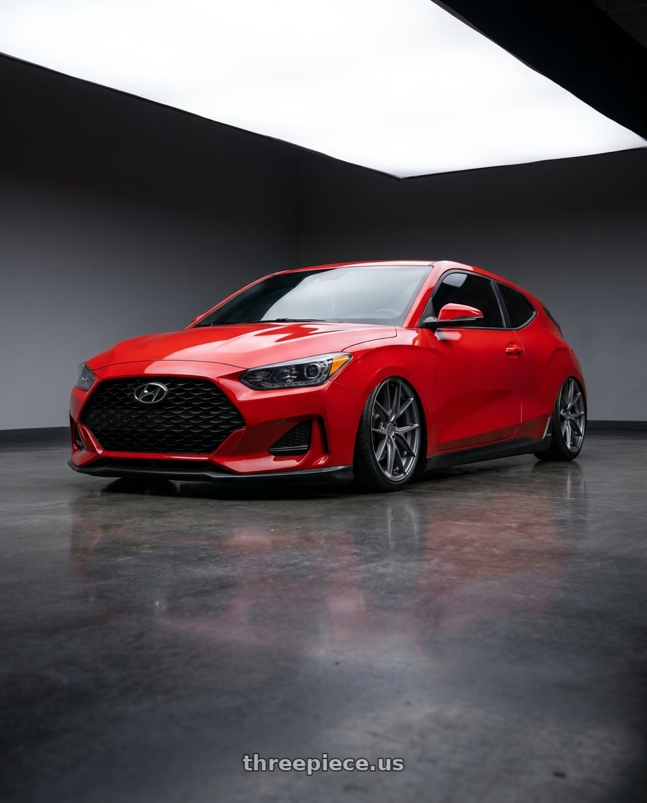 2022 Hyundai Veloster N with Niche 1PC M116 MISANO 5X114.3 19X8.5 +45 MATTE GUN METAL wheels