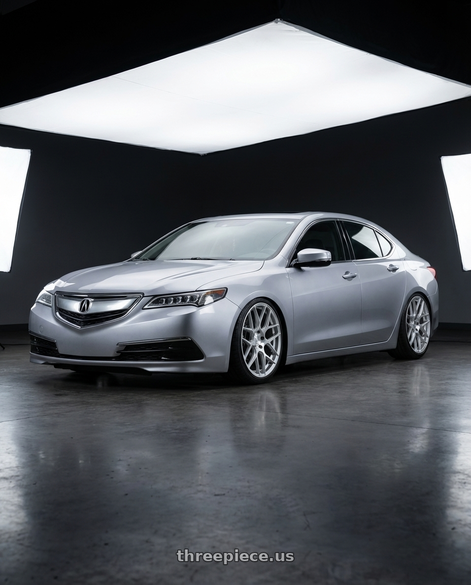 2019 Acura TLX with Aodhan AFF2 5x114.3 20x9+32 Gloss Silver Machined Face wheels